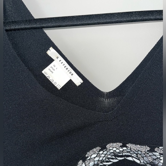 Y2K D. Exterior Snake Black Tank Top - Picture 3 of 3